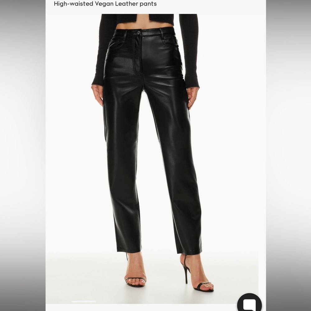 Aritzia Wilfred Melina Vegan Leather Pants Black size 6